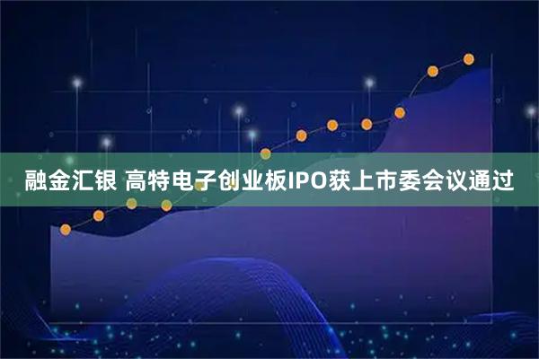 融金汇银 高特电子创业板IPO获上市委会议通过