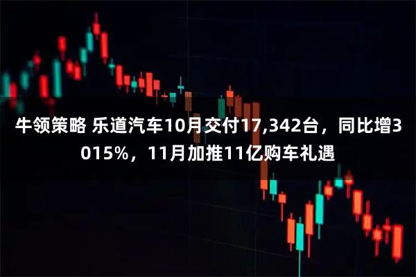 牛领策略 乐道汽车10月交付17,342台，同比增3015%，11月加推11亿购车礼遇